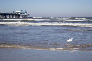 Maritime platform on Atlântida beach in the State of Rio Grande do Sul in Brazil