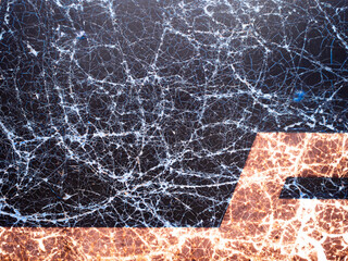 Old blue canvas with cracks