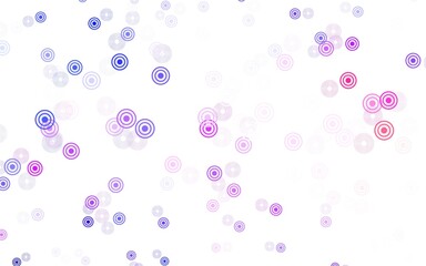 Light Pink, Red vector background with bubbles.