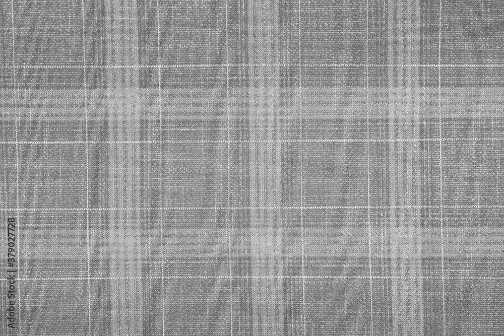 Poster gray material texture checkered light gray textured fabric background close-up