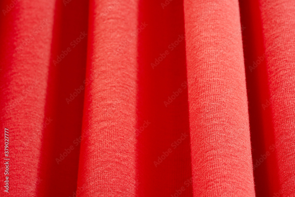 Poster Abstract background of Red. Abstract texture of fabric or textile material of red color.