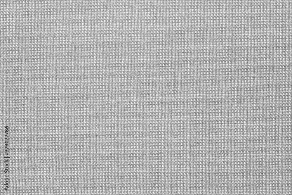 Poster gray material texture checkered light gray textured fabric background close-up