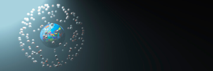 terrestrial globe, covid 19 coronavirus