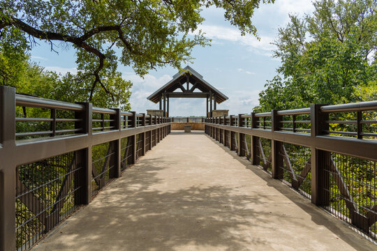 steel bridge in the park