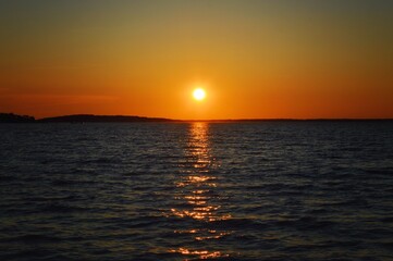 Sunset over Santa Monica Beach