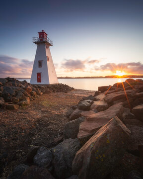 Lighthouse sunset, Charlottetown, PEI