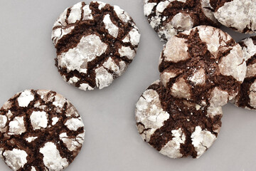 Chewy and delicious freshly baked cookies for a sunny day with friends and a cup of coffe