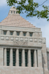 Naklejka premium Japanese parliament Building in tokyo, japan