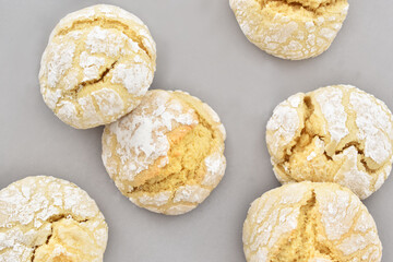 Chewy and delicious freshly baked cookies for a sunny day with friends and a cup of coffe