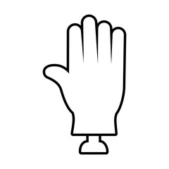 human hand icon, line style