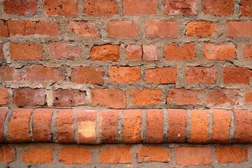 Abstract background of an old red brick wall