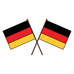 germany flags national isolated icon over white background