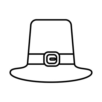 pilgrim hat icon, line style