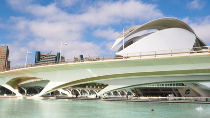 Fototapeta premium Architectural buildings in the city of arts and sciences in Valencia (Spain)