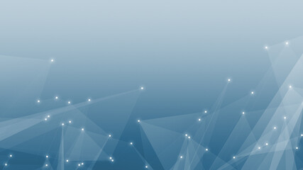 Abstract technology and science polygonal space low poly dark background Tone blue gray with connecting dots and lines.