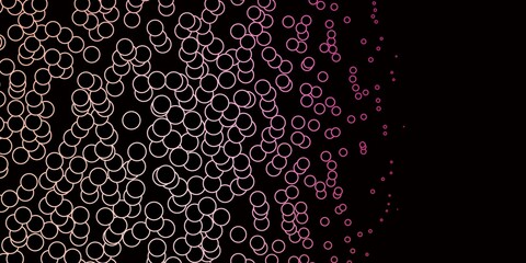 Dark Pink vector background with circles. Abstract illustration with colorful spots in nature style. Design for your commercials.