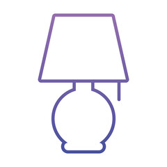 night lamp icon, gradient style