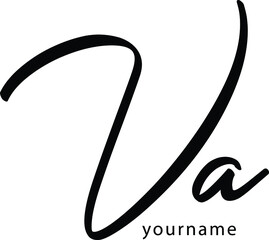 VA  Letter Initial Logo Design, Vector Template