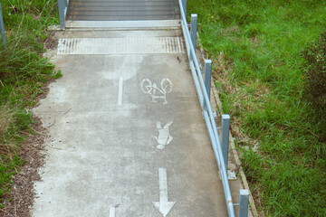 bike path and walking trail in the park