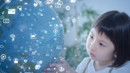 科学教育イメージ　勉強する女の子