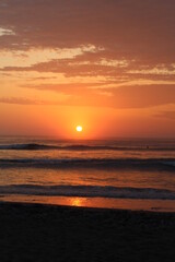 sunset in the sea