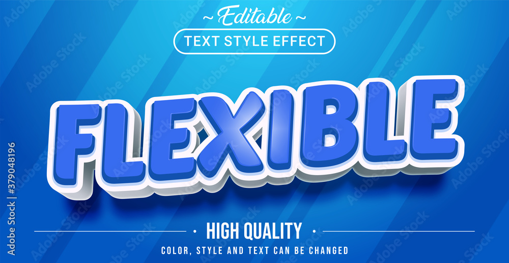 Poster Editable text style effect - Flexible theme style.