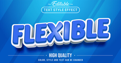 Editable text style effect - Flexible theme style.