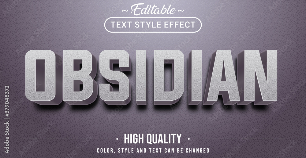 Aufkleber Editable text style effect - Obsidian theme style.