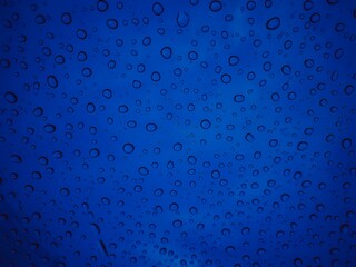 water drops background,Blue Water drops on blue background