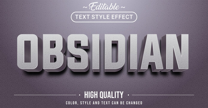 Editable text style effect - Obsidian theme style.