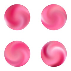 Set with round abstract blurred backgrounds.
