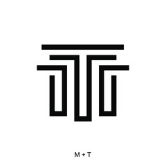 Letter M and T for identity design concept. Very suitable in various business purposes, also for icon, symbol, logo and many more.