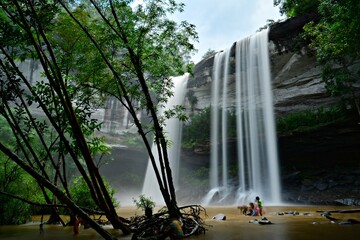 Huai Luang Waterfall in Na Chaluai District, Ubon Ratchathani Province, Thailand