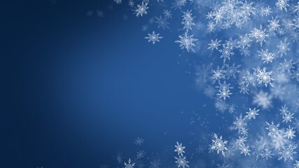 Abstract Blur Backgrounds snowflake on blue backgrounds , illustration wallpaper