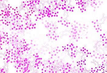 Light Pink vector pattern with artificial intelligence network.