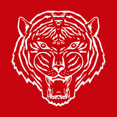 tiger head vector
