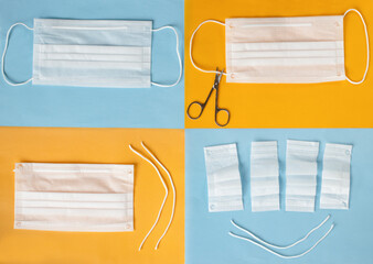 disposal of a medical mask,covid-19, environmental protection