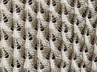 biege knitted pattern textured background