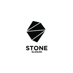 Fototapeta premium stone logo icon design vector illustration with abstract s letter isolated white background