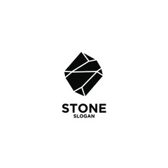 stone logo icon design vector illustration with abstract s letter isolated white background