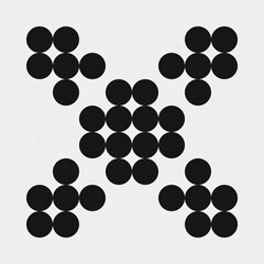 Abstract Cross Pattern Dots Logo generative computational art illustration