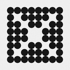 Abstract Cross Pattern Dots Logo generative computational art illustration