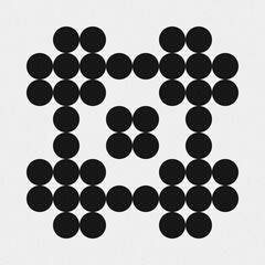 Abstract Cross Pattern Dots Logo generative computational art illustration