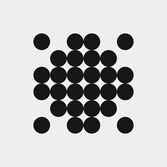 Abstract Cross Pattern Dots Logo generative computational art illustration