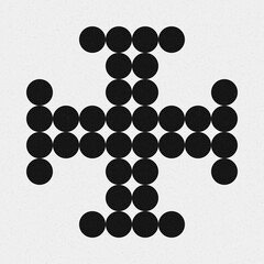 Abstract Cross Pattern Dots Logo generative computational art illustration