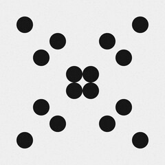 Abstract Cross Pattern Dots Logo generative computational art illustration