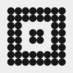 Abstract Cross Pattern Dots Logo generative computational art illustration