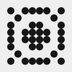 Abstract Cross Pattern Dots Logo generative computational art illustration