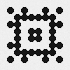 Abstract Cross Pattern Dots Logo generative computational art illustration