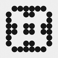 Abstract Cross Pattern Dots Logo generative computational art illustration